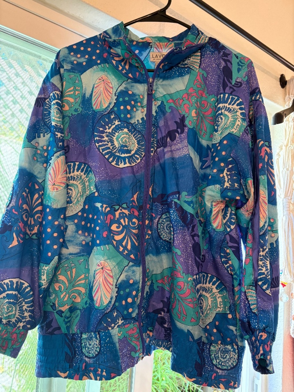 Lavon vintage retro colorful aquamarine jacket 80-90s